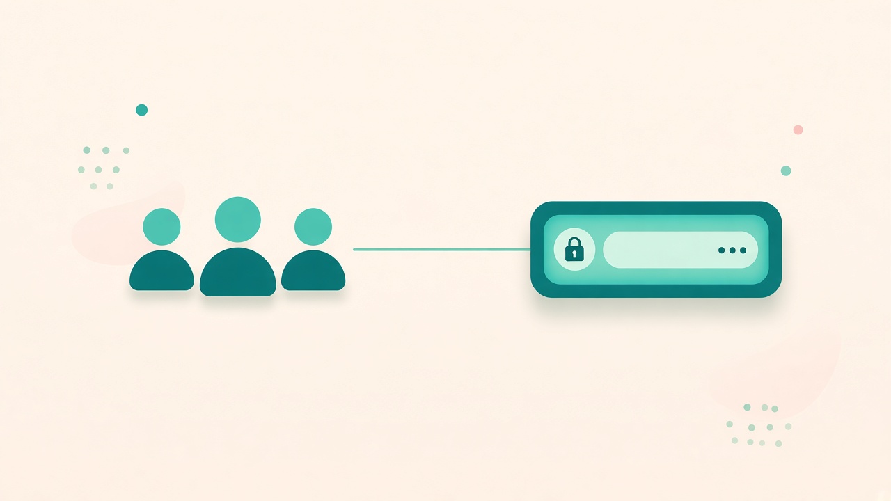 Three people connected to a private app
